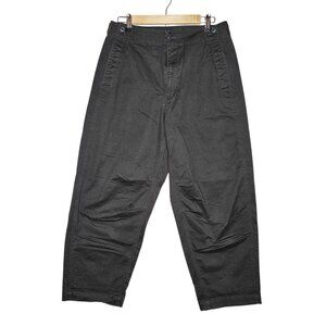 Uniqlo Cotton Twill Wide Tapered Pants Dark Gray Barrel Utility Minimal 28/29